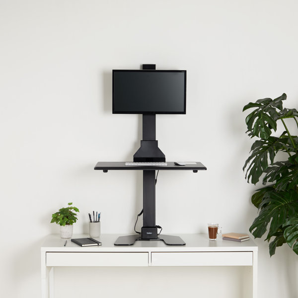 VonHaus Electric Single Monitor Riser Standing Desk Converter Wayfair